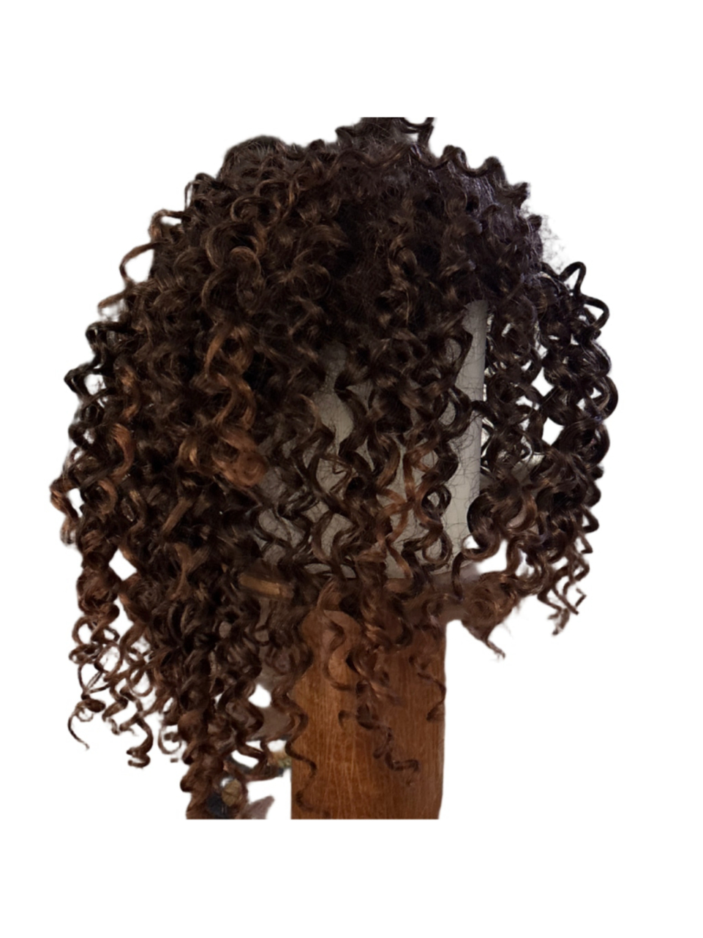Women's Model Model Curly Pony Wig One Size Brown and Black (auburn tone)